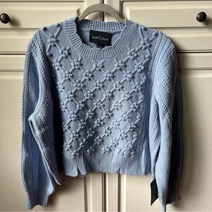 Needle & Thread pom pom Sweater wool blend blue L